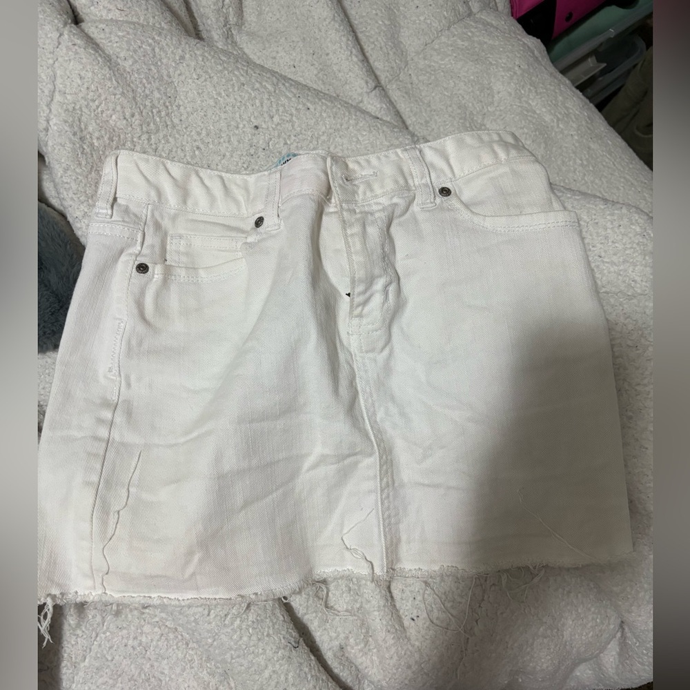 White Denim Jean Skort